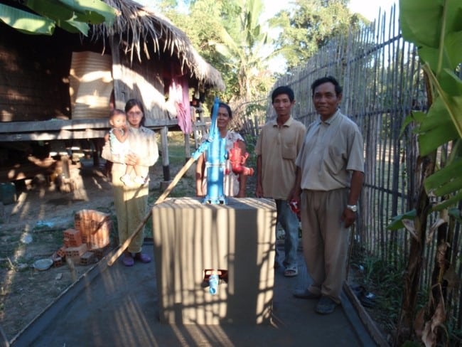 Clean Water Project - community members using new well